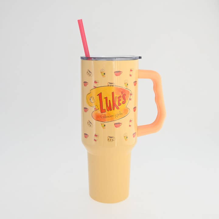 Silver Buffalo - Wholesale Insulated Mug/Tumbler - Gilmore Girls Watercolor Luke's Pattern 40oz SS Tumbler