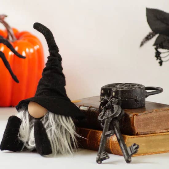 Gnomevillestudios - Wholesale Decorative Tabletop Object - Fall Wizard Gnomes – All-Season Magical Book Shelf decor2