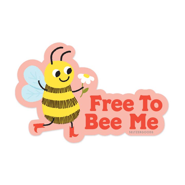 Free Bee Sticker for wholesale by Seltzer Goods
