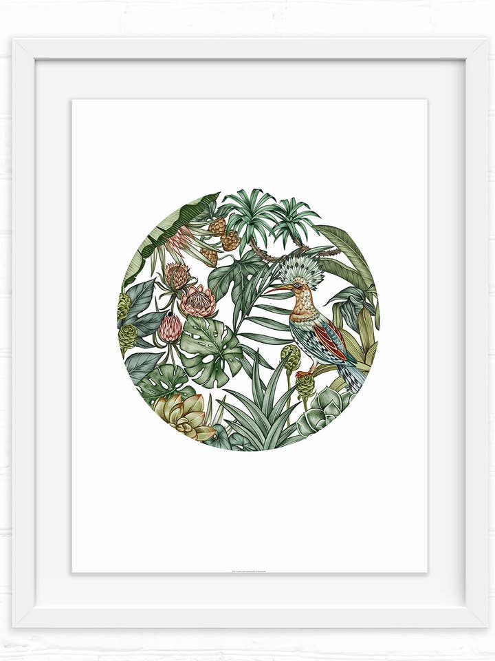 Hoopoe Habitat Art Print for wholesale by LINNA