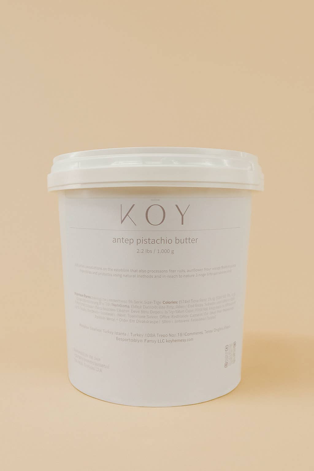 KOY Pantry - Wholesale Nut Butter - %73 Pistachio Butter 2.2 lb Bulk Size