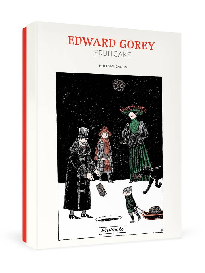 Edward Gorey: Fruitcake Holiday Cards for wholesale by Pomegranate