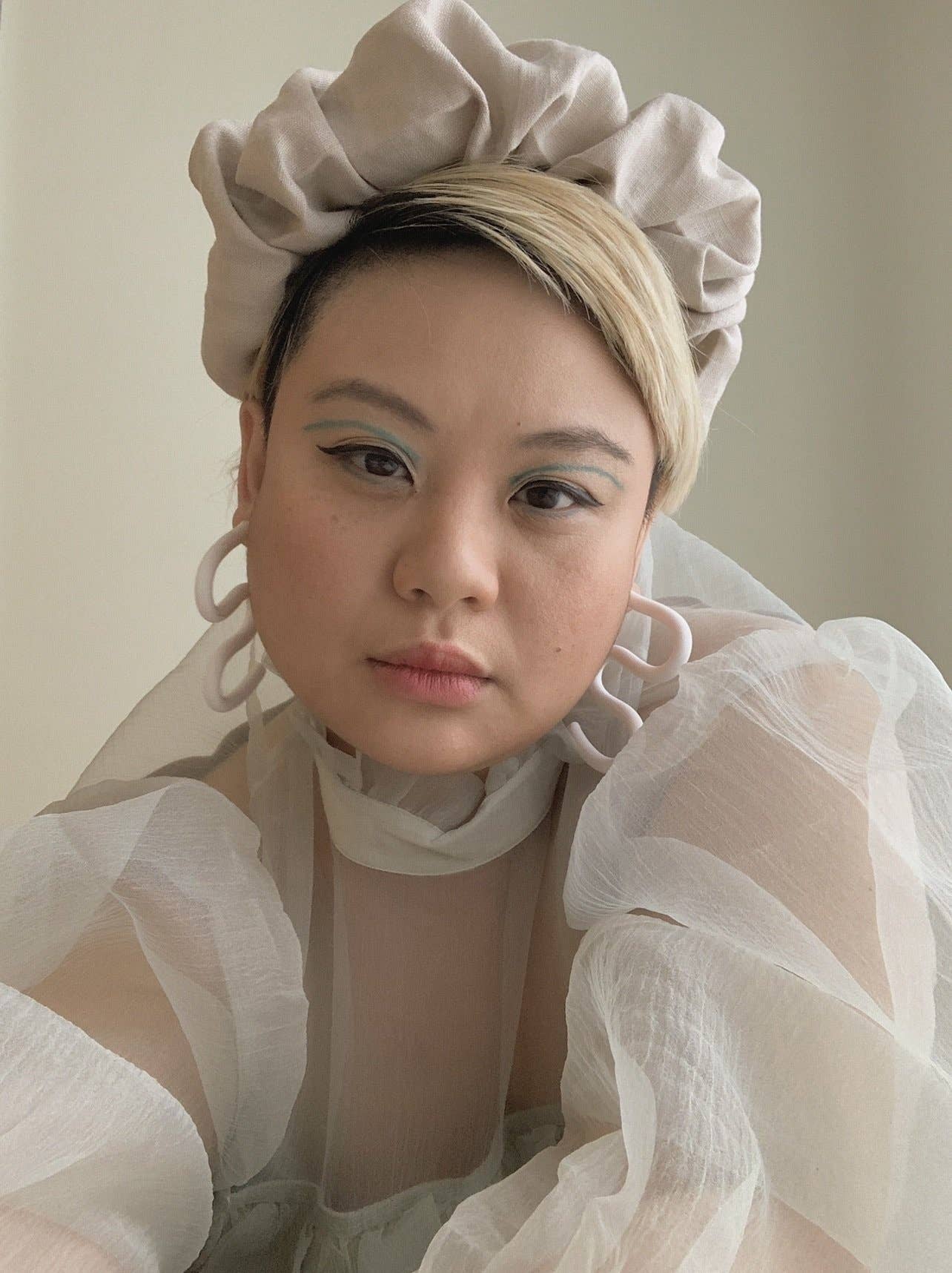 Hello Darling - Wholesale Fashion Headband - Women's - Oatmeal Mini Linen Crown, One of a Kinds