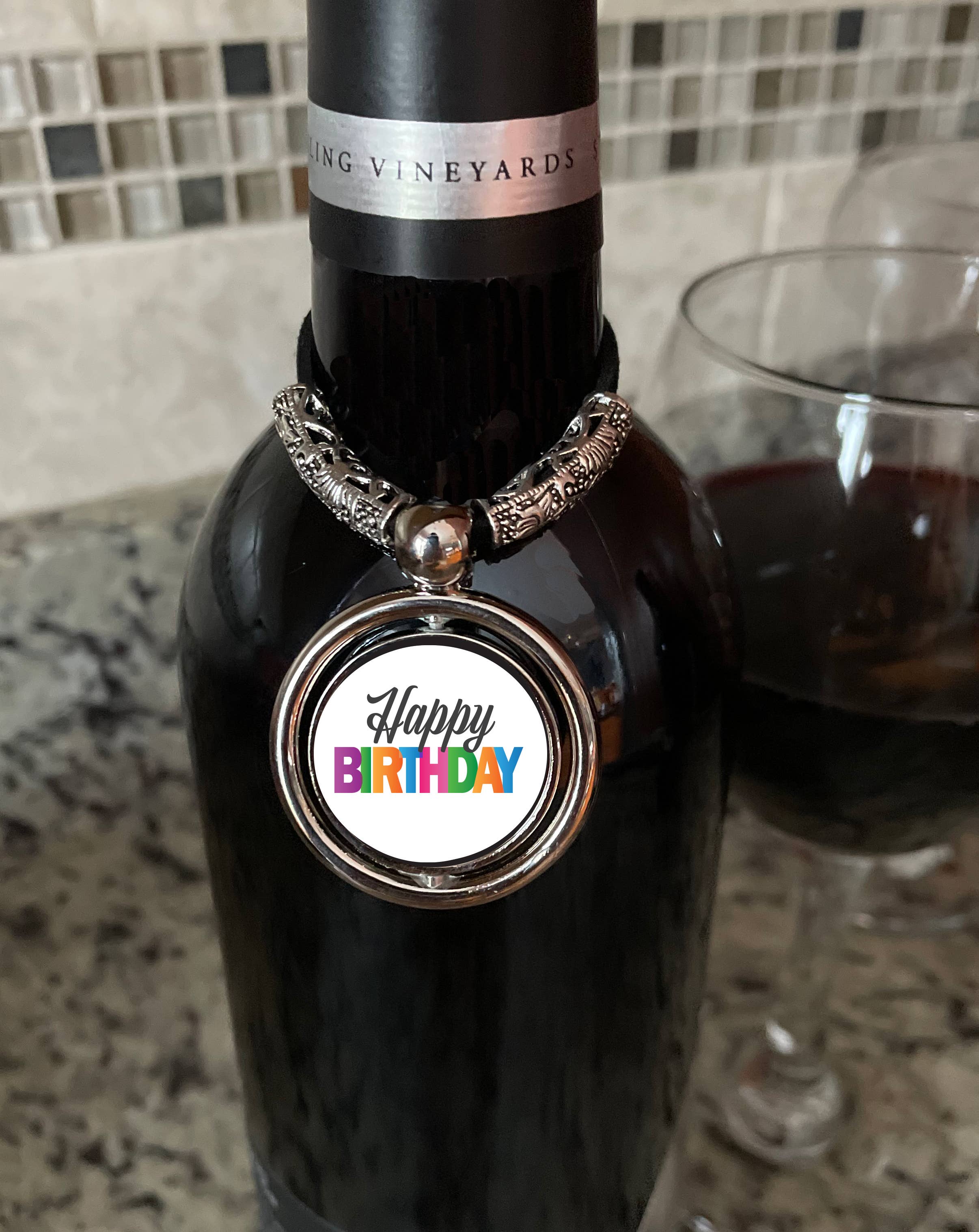 The Wine Steward LLC - Wholesale Wine Charm - Happy Birthday and Look Who's 21 Bottle Charm1