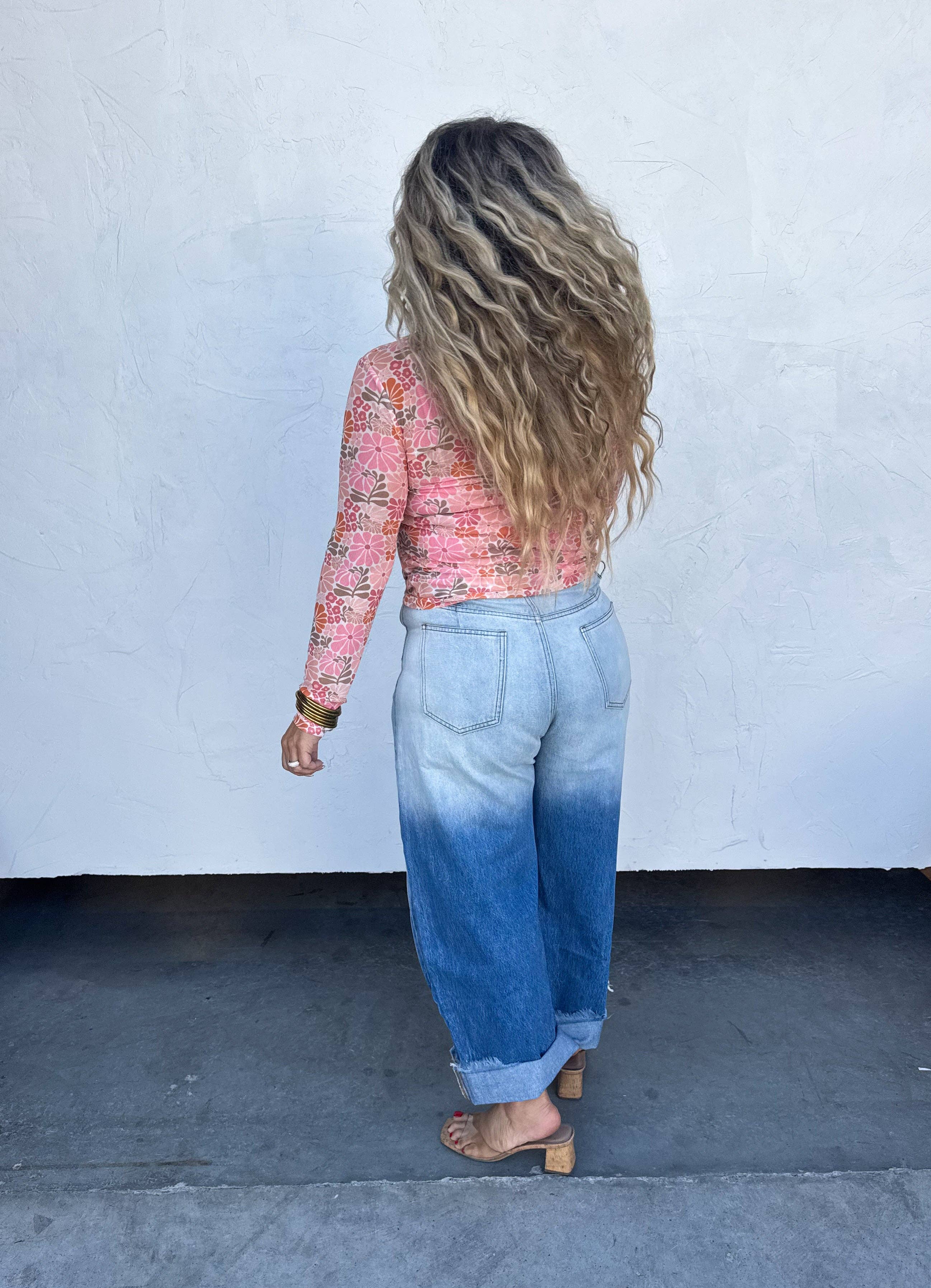 BLAKELEY - Wholesale Blouse - Women's - VINTAGE FLORAL MESH TOPS4