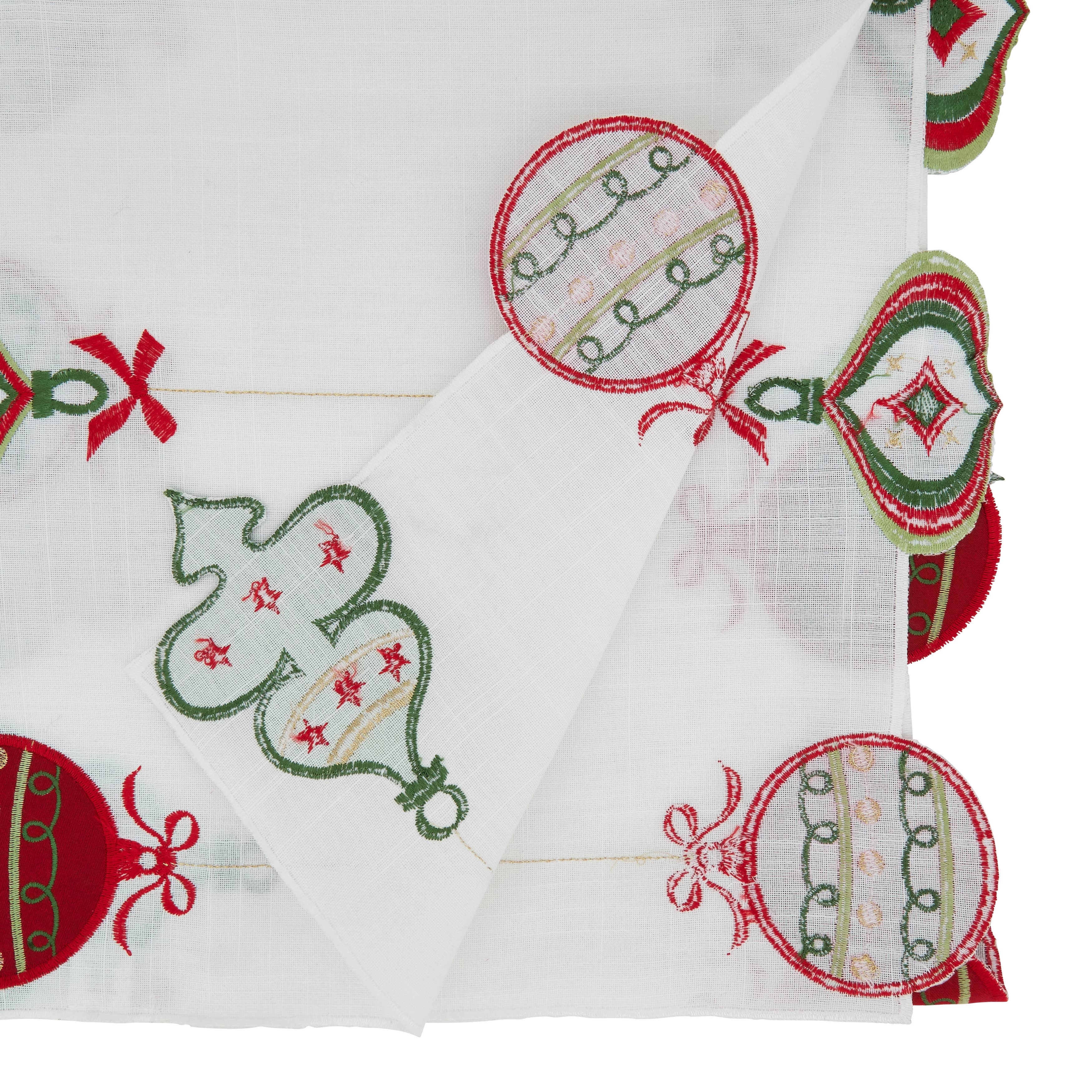 White Embroidered Ornaments Runner for wholesale on Faire2