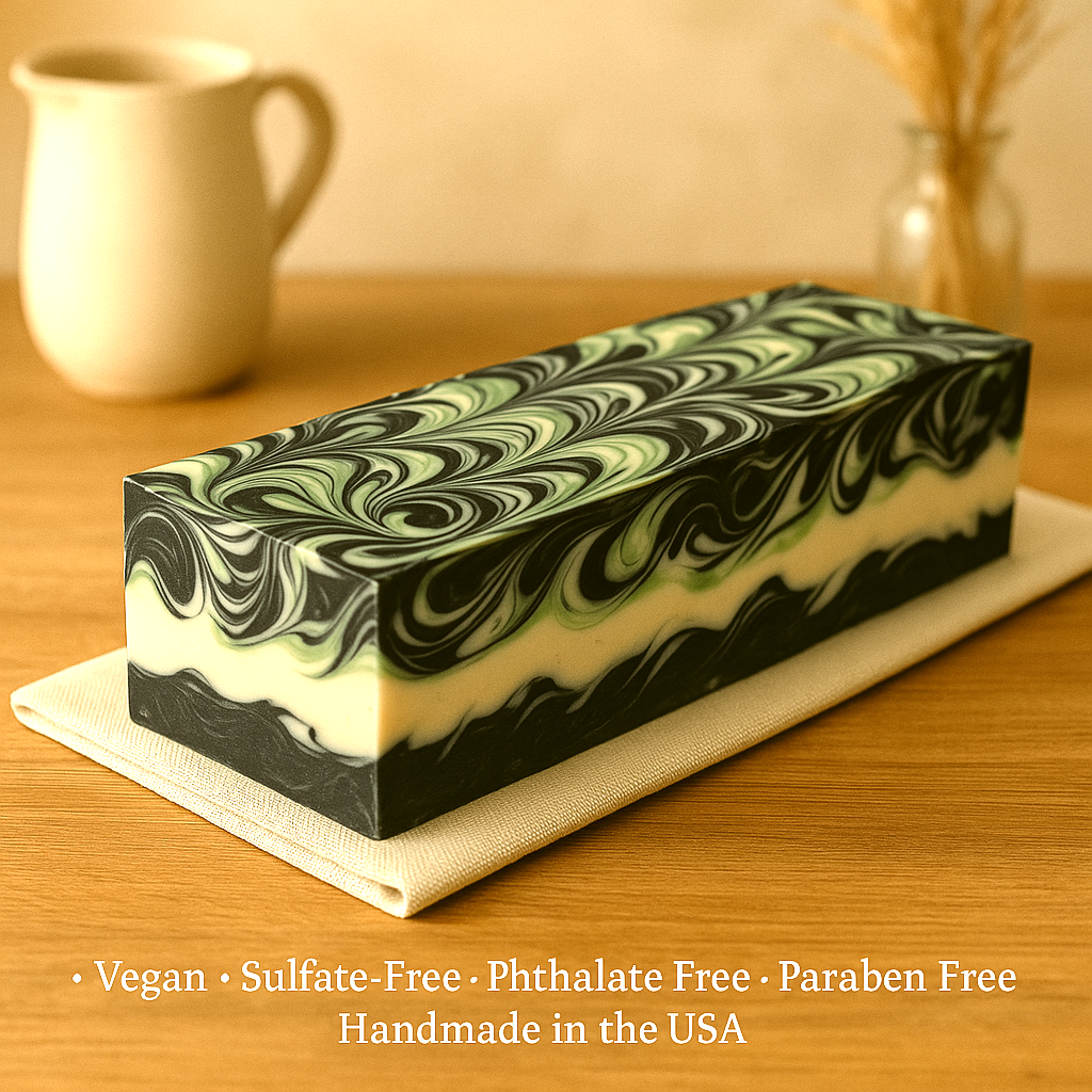 DeShawn Marie Soap Boutique - Wholesale Bar Soap - Charcoal Mint 3.5 LB Soap Loaf4