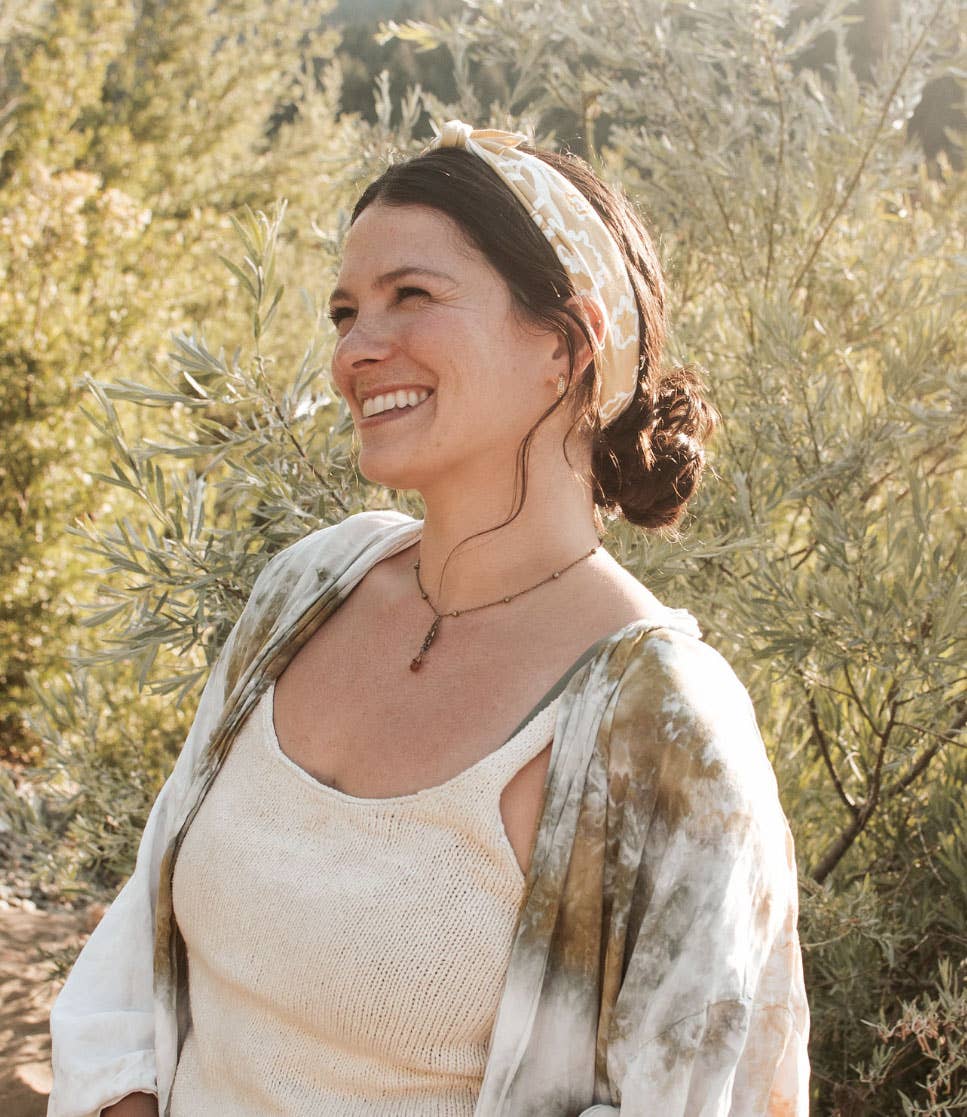 Elana Gabrielle - Wholesale Bandana - Women's - Blossoms Bandana - Screenprinted Cotton Nature-Inspired Gift2