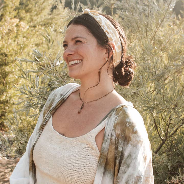 Elana Gabrielle - Wholesale Bandana - Women's - Blossoms Bandana - Screenprinted Cotton Nature-Inspired Gift2