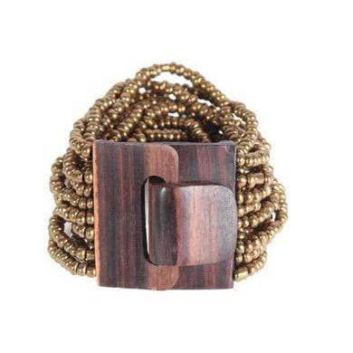 Bijondo - Wholesale Beaded Bracelet - Wooden Buckle Bracelet and Glass Beads, costume jewelry7