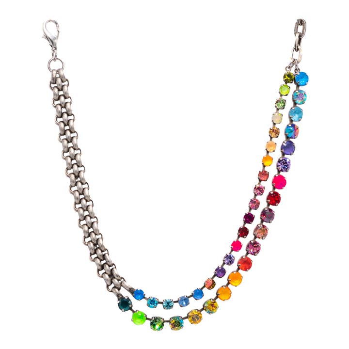 TOVA - Wholesale Link & Chain Necklace - Treyvon Necklace in Watermelon Rainbow
