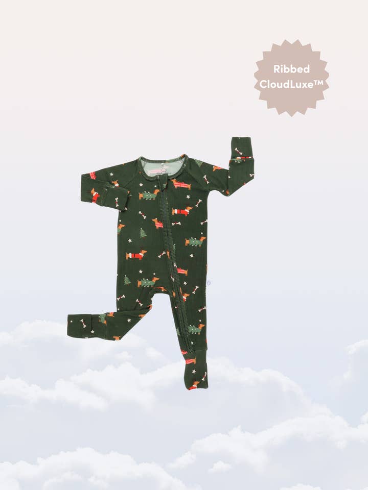 Sunday Littles - Wholesale Sleepsuit - Baby - Little Zippers in Jingle Pups0