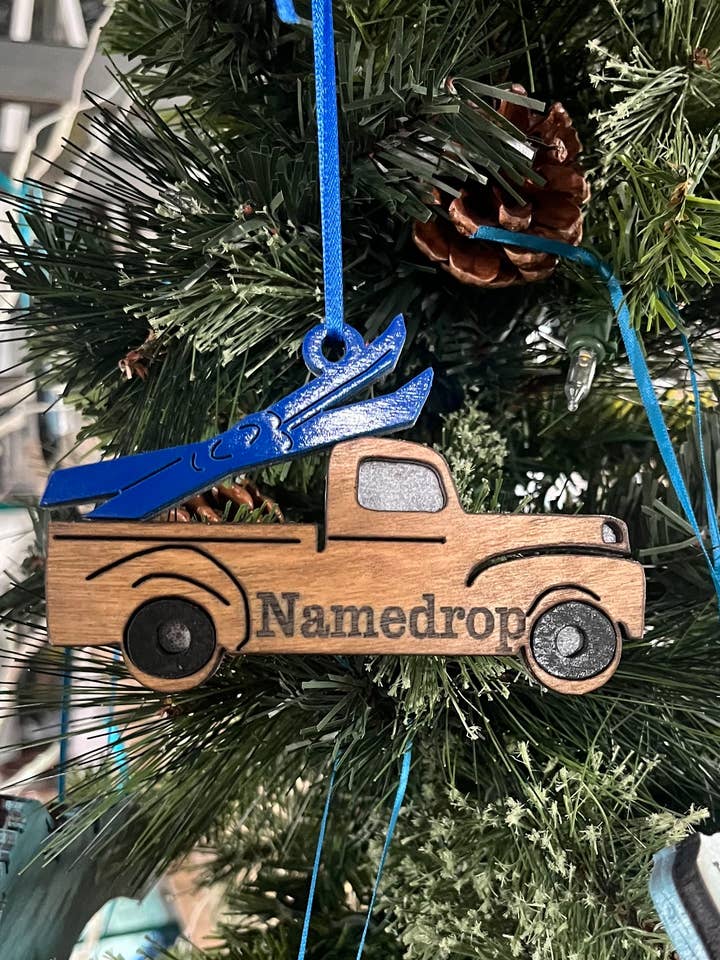 Custom Ski Truck Ornament for wholesale by Room To Improve