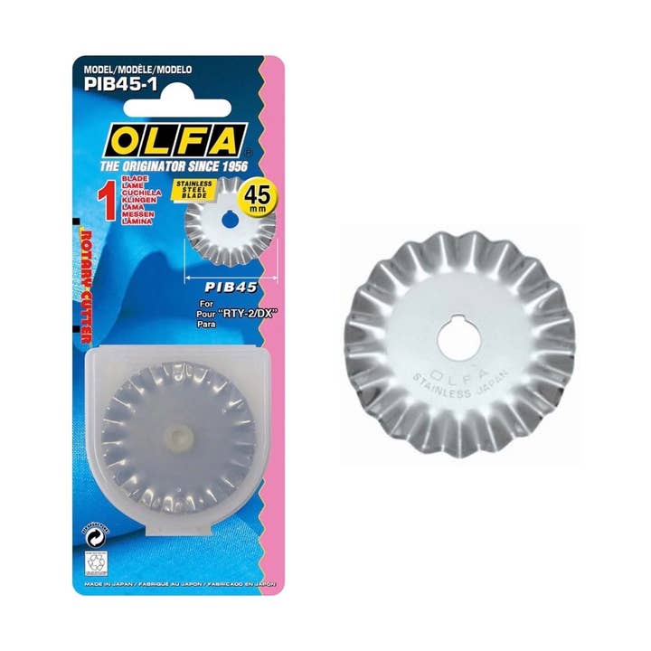 OLFA 45mm Pinking Rotary Blades PIB45-1 for wholesale by OLFA