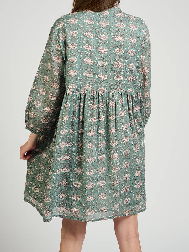 Sohla Mini Dress Aegean Teal Floral for wholesale on Faire4