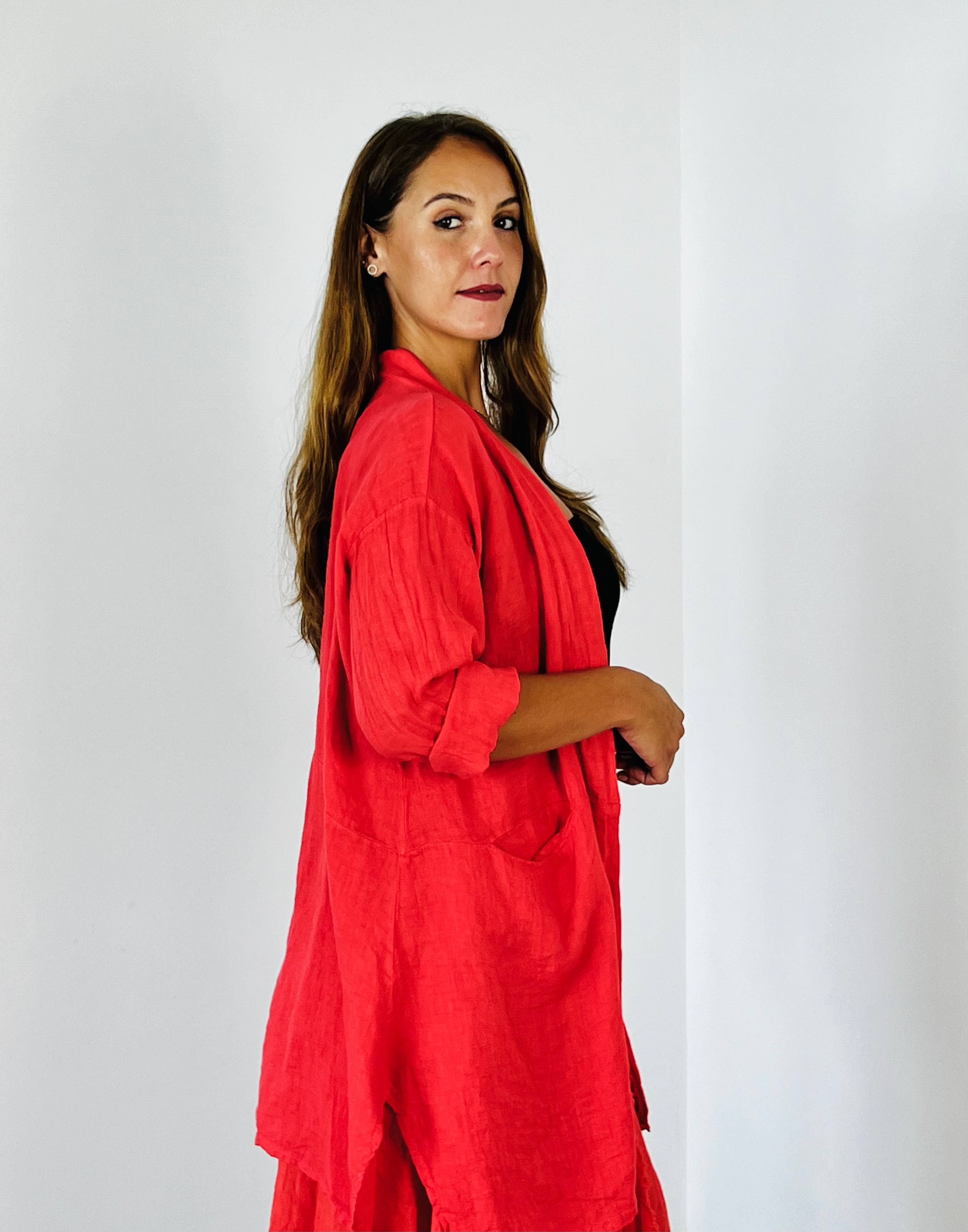 Linen & More - Venta al por mayor Chaqueta - Mujer - REF 13617 REBECA LARGO MEDIANO LINO 100%2