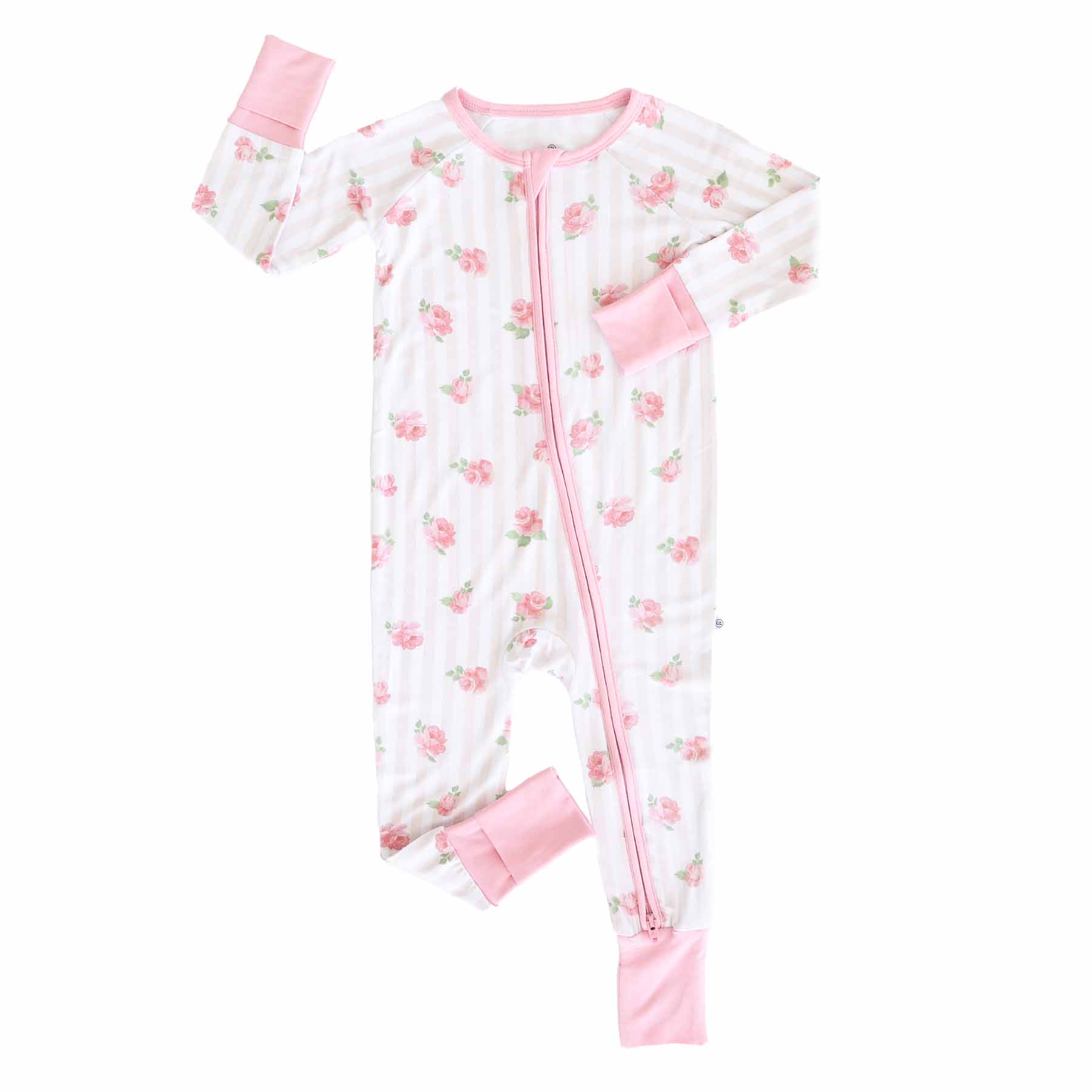 Caden Lane - Wholesale Jumpsuit - Baby - Rosy & Cozy Convertible Zip Romper5