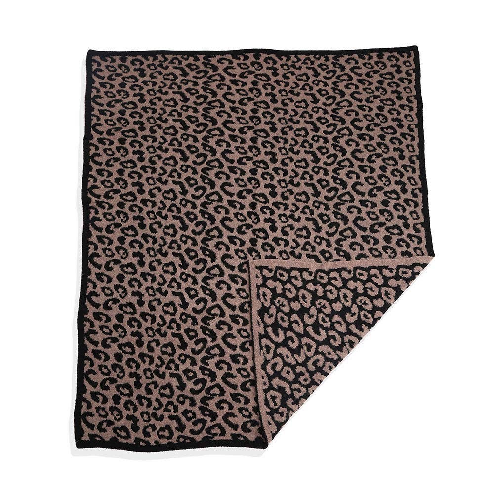 Sensibling Corp. - Vente Plaids - Plaid réversible à motif léopard12