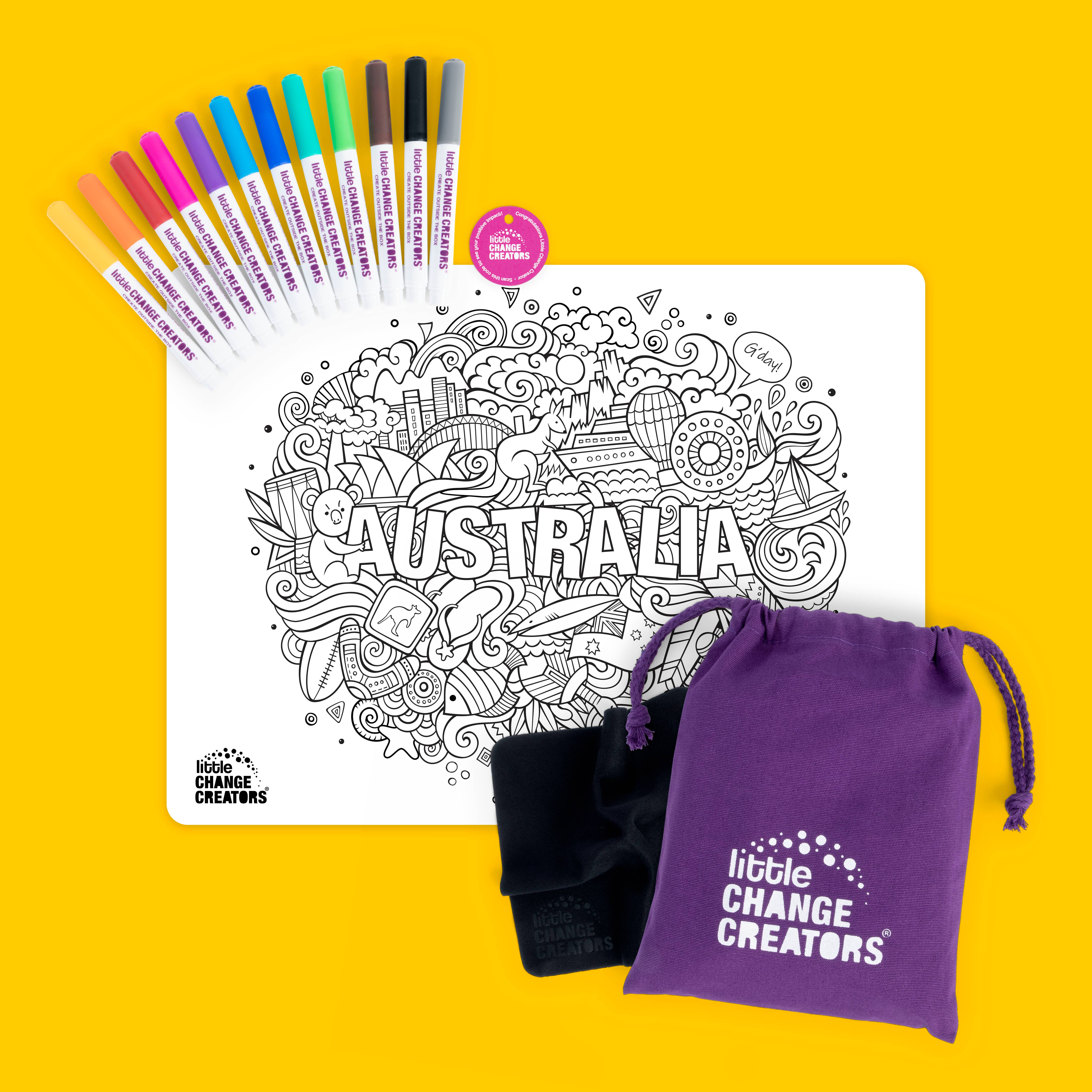 Little Change Creators - Wholesale Coloring Mat - Kids & Baby - AUSTRALIA | Re-FUN-able™ Reusable Colouring + Doodle Mat3