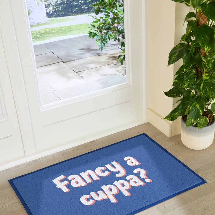 Fancy a Cuppa Indoor Outdoor Doormat (90 x 60cm) for wholesale by Artsy Mats