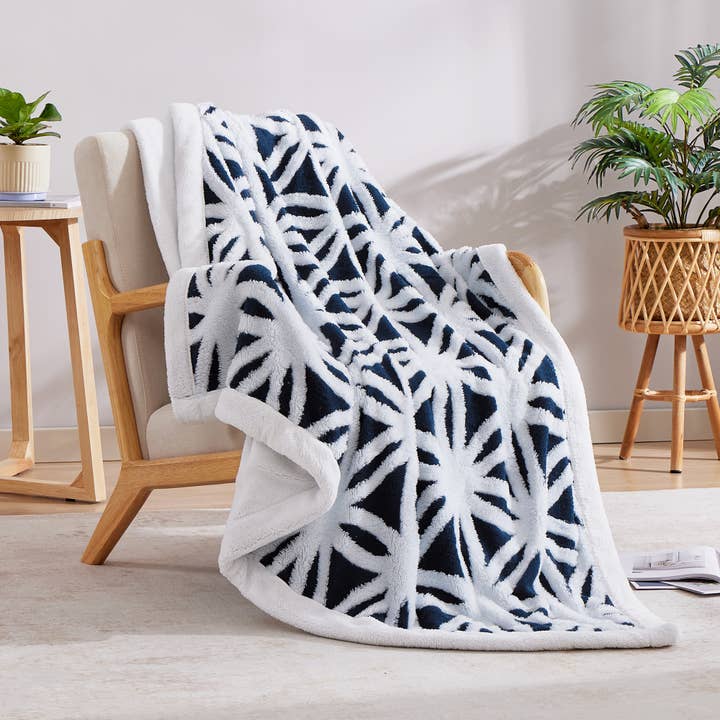 PatPat - Wholesale Throw blanket - PatPat 3D Floral Coral Fleece Sherpa Blanket2