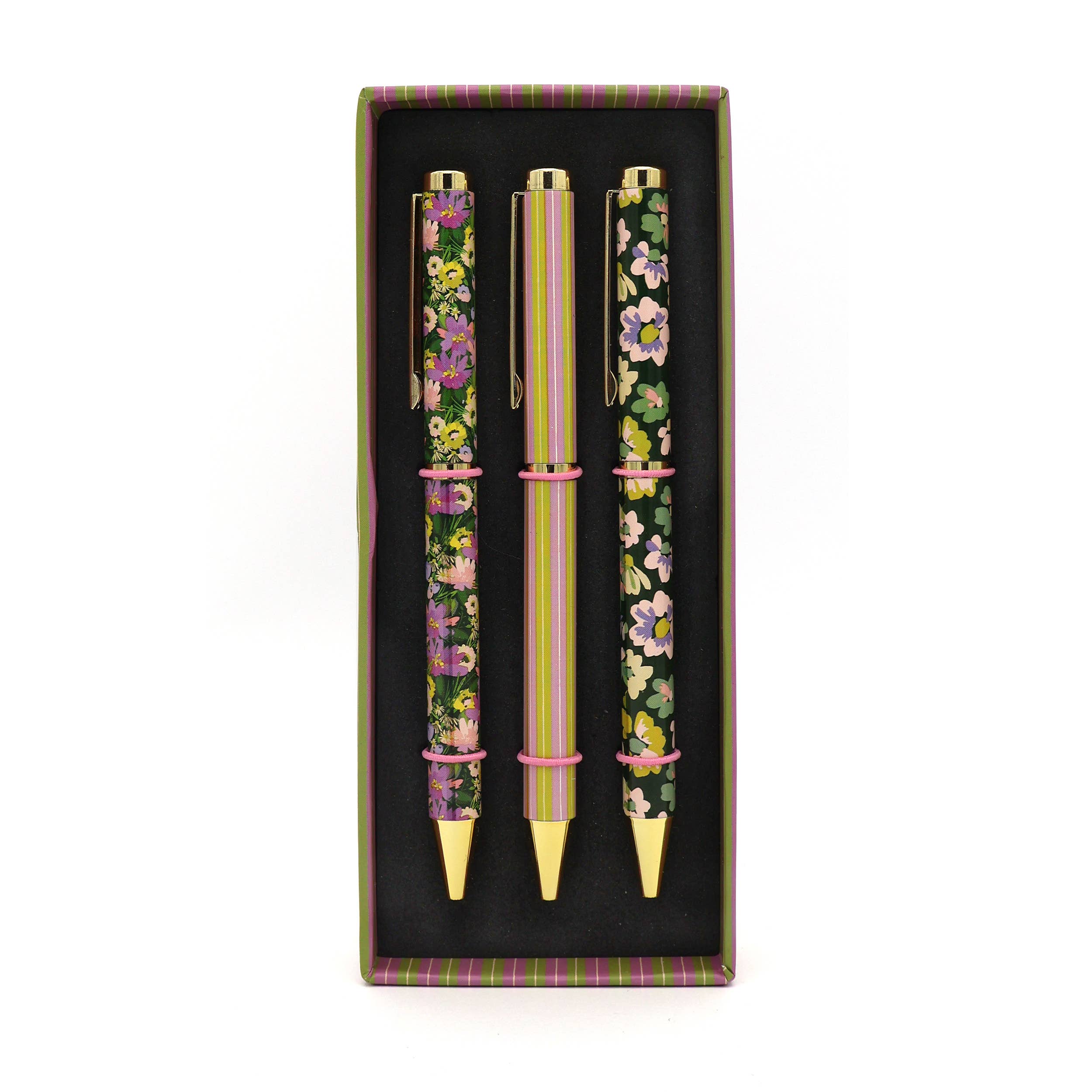 Robert Frederick Ltd - Vente Stylos - Stylo-bille Willow and Belle à motifs assortis en coffret cadeau – lot de 3 stylos2