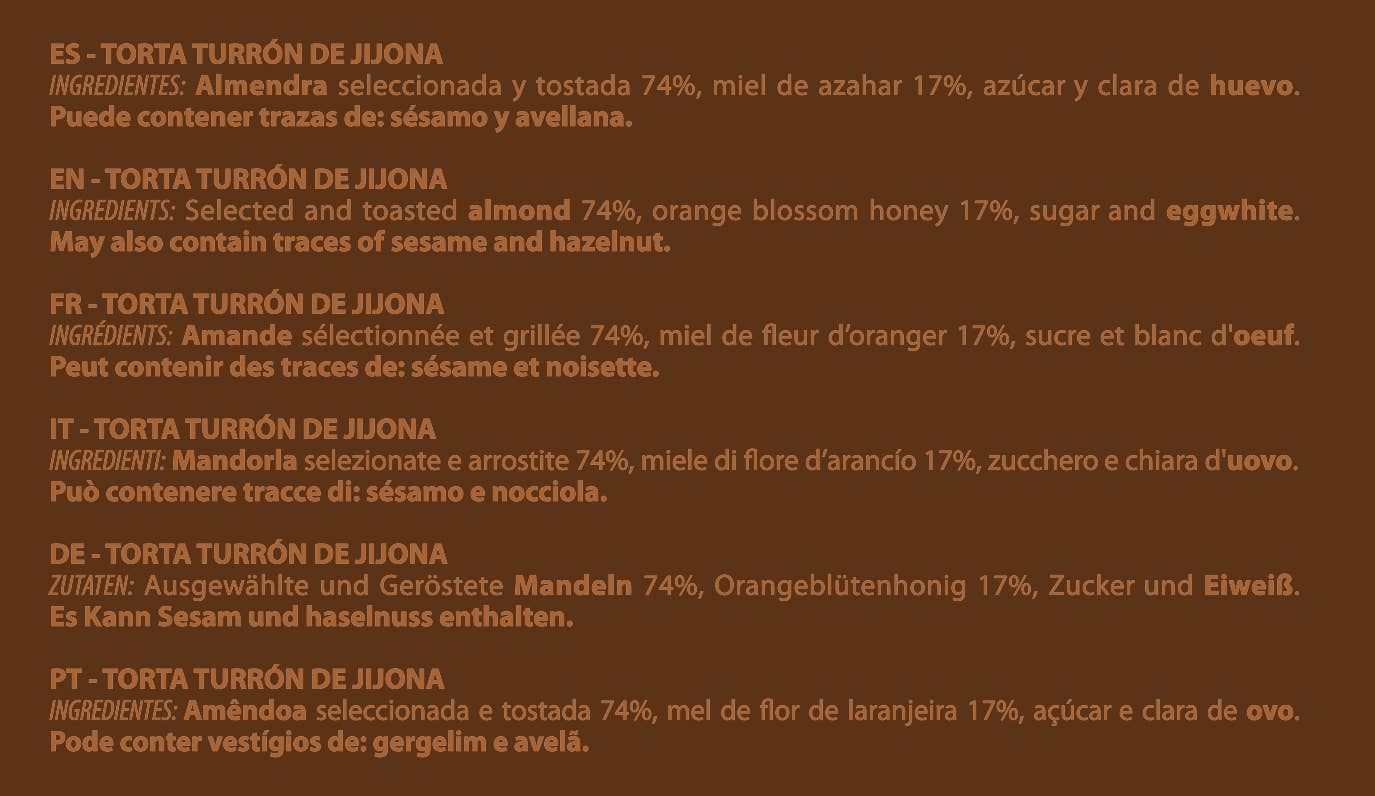 PABLO GARRIGÓS IBÁÑEZ - Wholesale Nougat - Jijona Nougat Cake Delicatessen 200 g.1