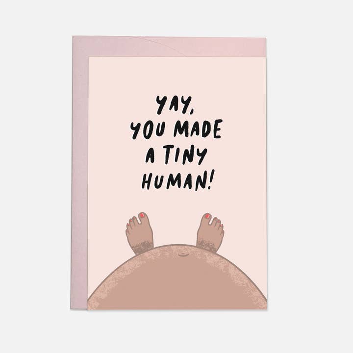 Kaart Blanche - Wholesale Babykaartje - Tiny human greeting card1
