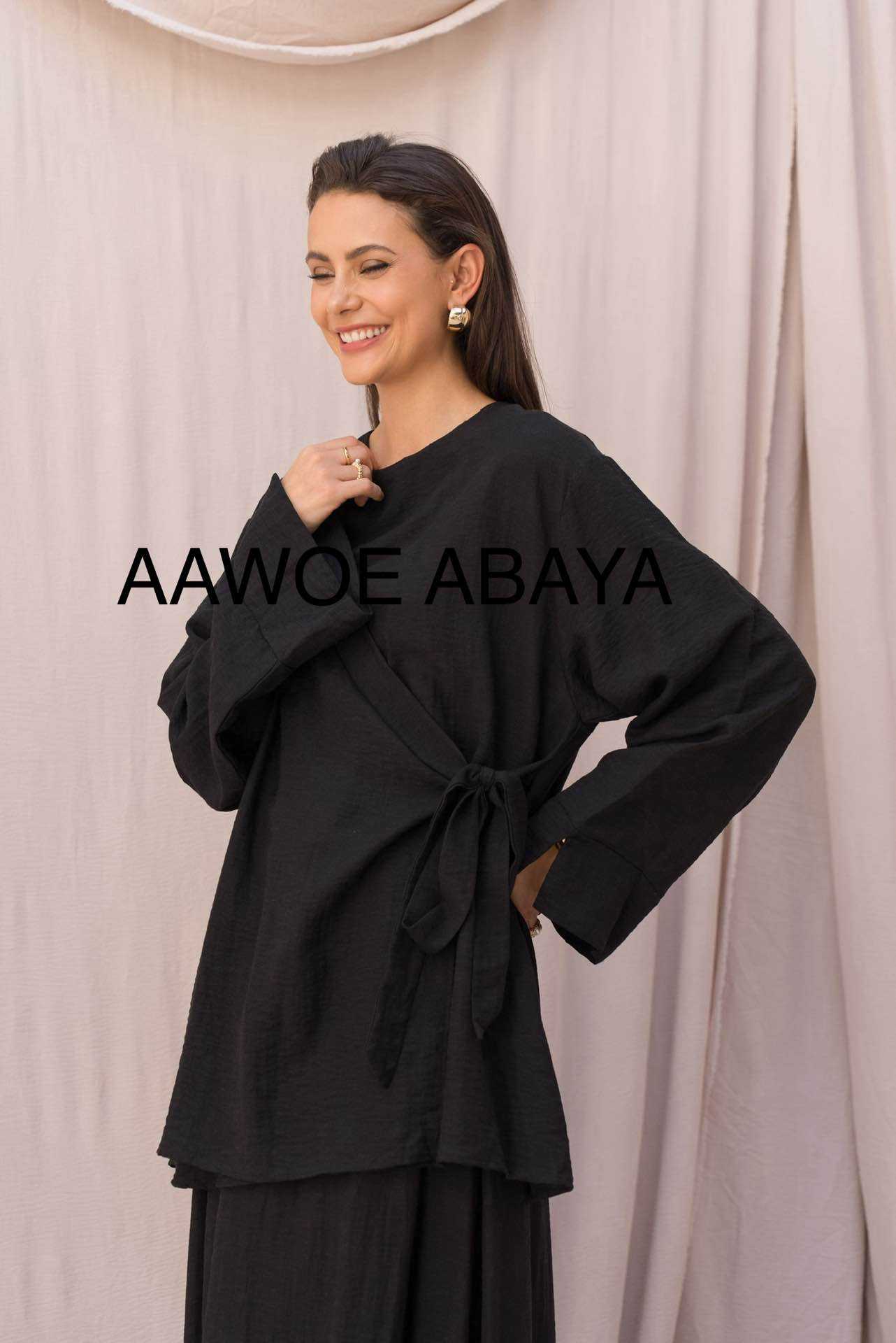 Aawoe Abaya - Wholesale Tops Set - Women's - Chic Set with Long Sleeves - 2422-EN20