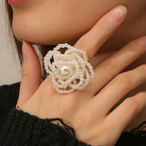 Beads Flower Shape Rings Accessories for wholesale by UZ Wholesale Store