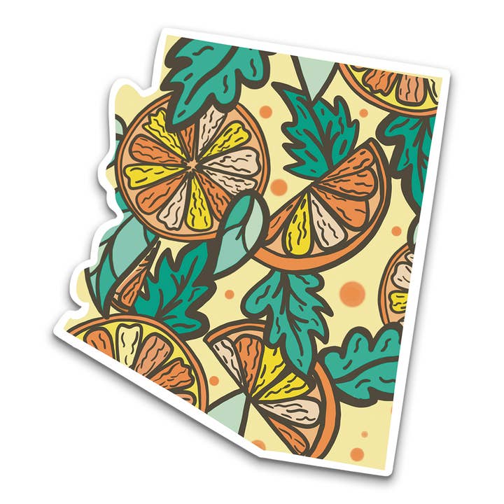Autocollant en vinyle Orange Arizona pour la vente par Sweet Humors