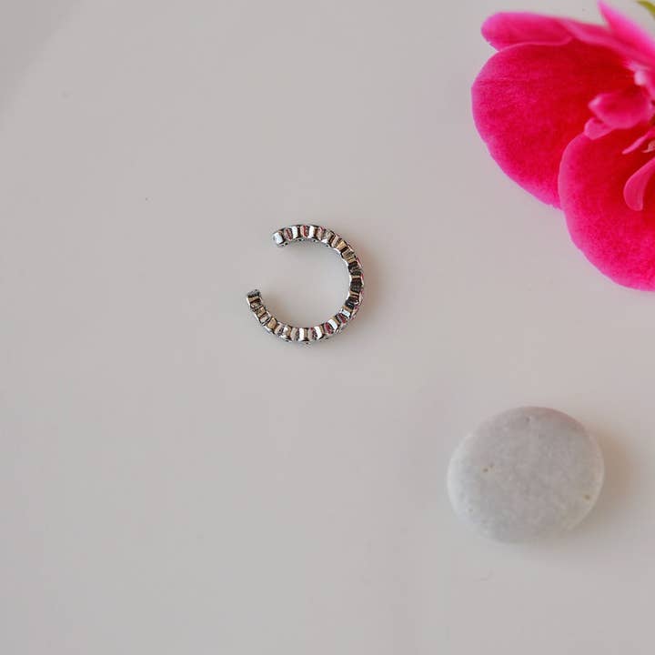 StockJWL – wholesale Cuff/wrap earrings – Compression Cartilage Earring Mini Thin Stone Ear Cuff Gold Silver7