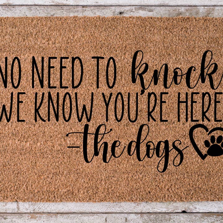 No Need To Talk - Dog Door Mat - 30x18" Coir Door Mat - DECO for wholesale by DecoExchange
