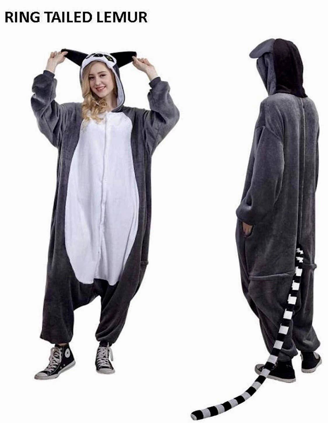Jammies For Parties - Wholesale Onesie - Unisex - Adult Unisex Animal Onesies - Lemur
