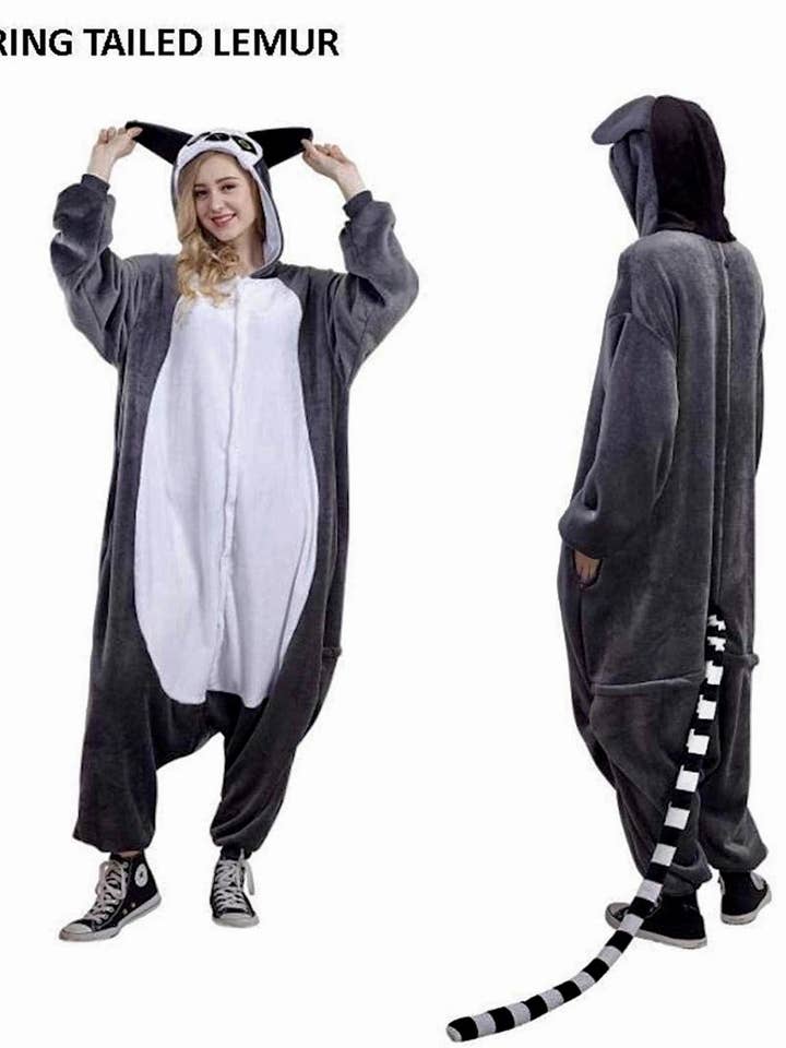 Combinaison Animal Unisexe Adulte - Lémurien pour la vente par Jammies For Parties