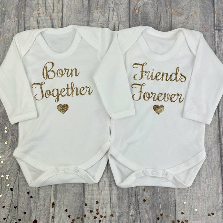 Tvillingar Baby Romper Set för wholesale av Personalised Baby Clothes and Gifts