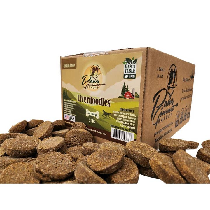Paws Gourmet Bakery Liverdoodles Dog Treats (GF) 5-lb for wholesale by Paws Gourmet Bakery