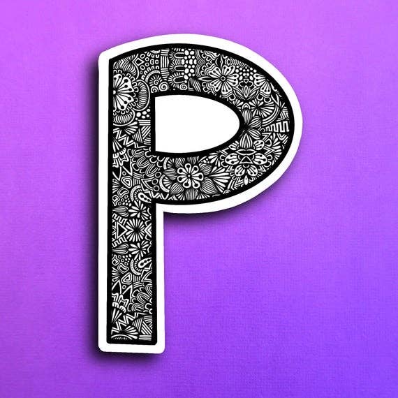 Small Block Letter P (WATERPROOF) for wholesale by Zenspire Designs