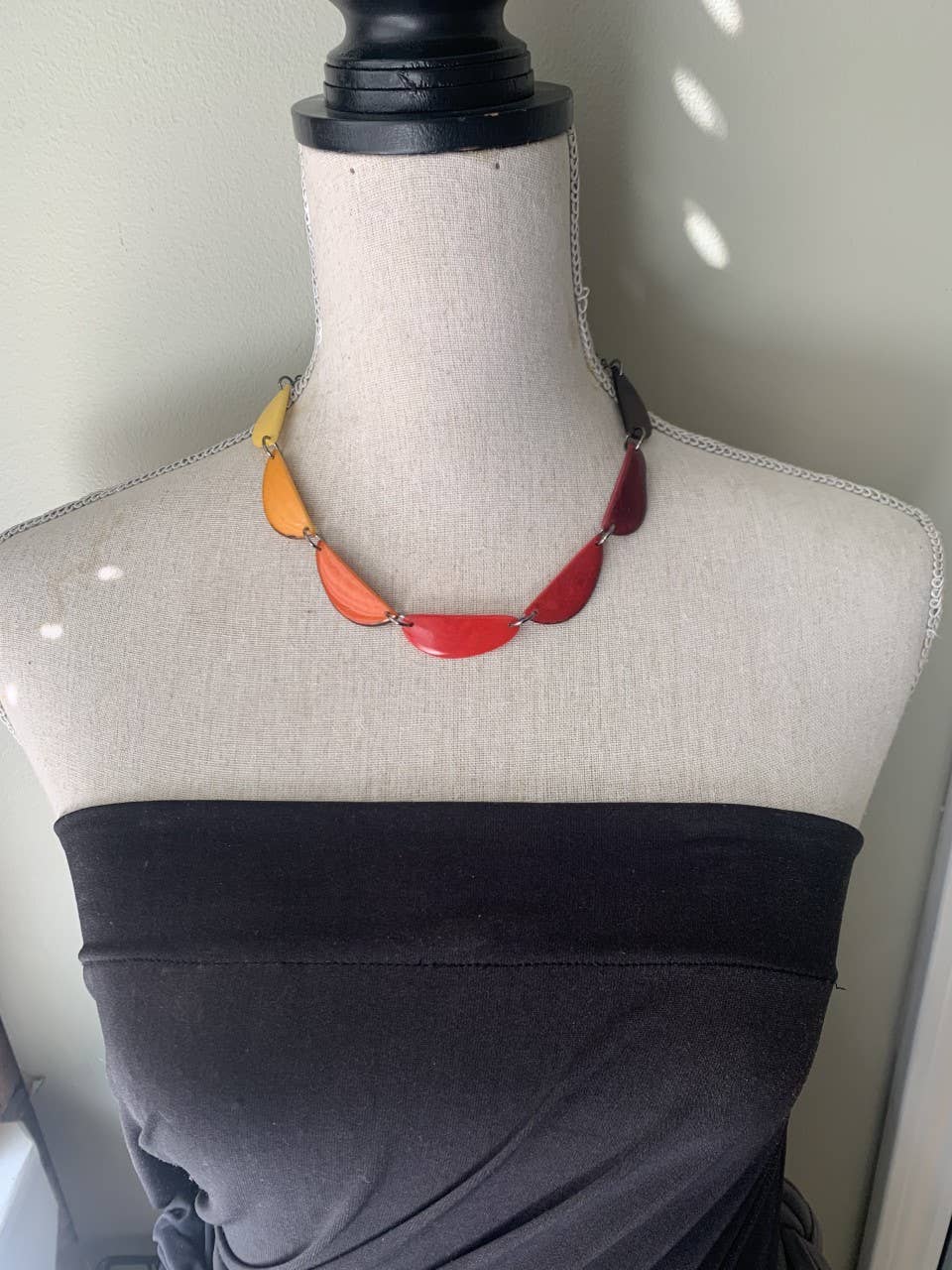 Veronica Riley Martens - Wholesale Bib Necklace - 7-piece Ombre Crescent-Shaped Tagua Necklace1