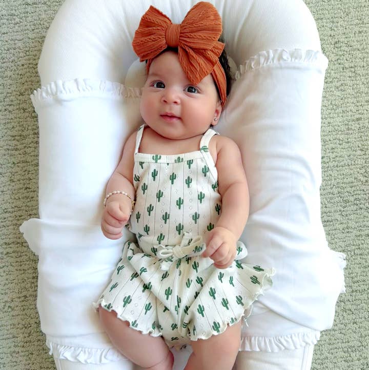 SIIX Collection - Wholesale Top & Short Set - Kids - Cactus / Organic Pointelle Summer Set