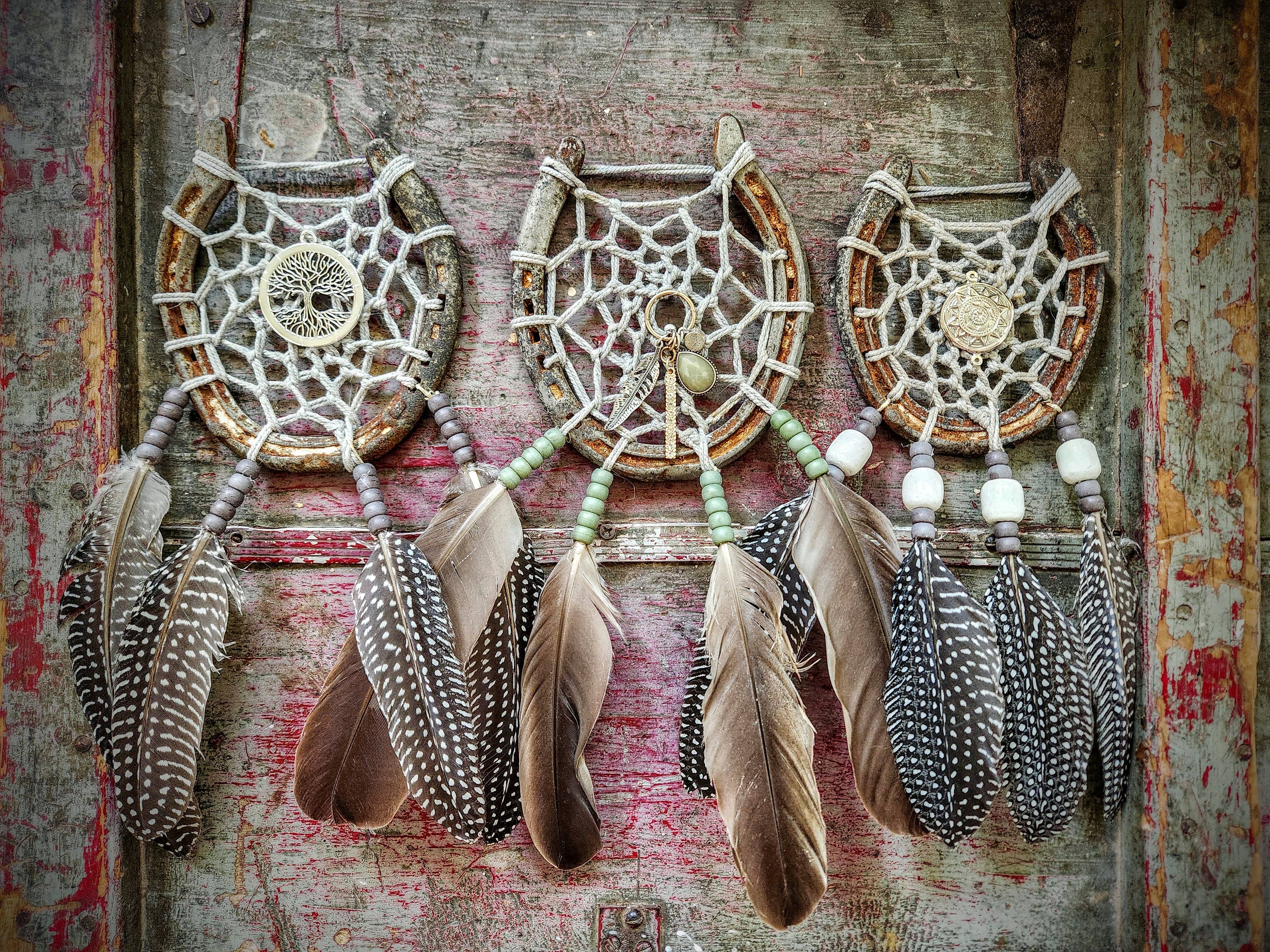 The Woven Muse - Vente Attrape-rêve - Attrape-rêves en forme de fer à cheval6