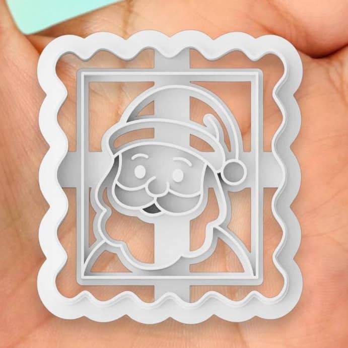 Kerstman frame Kerstmis kleisnijder 3D-geprint voor wholesale door Roussell Prints and Demand LLC