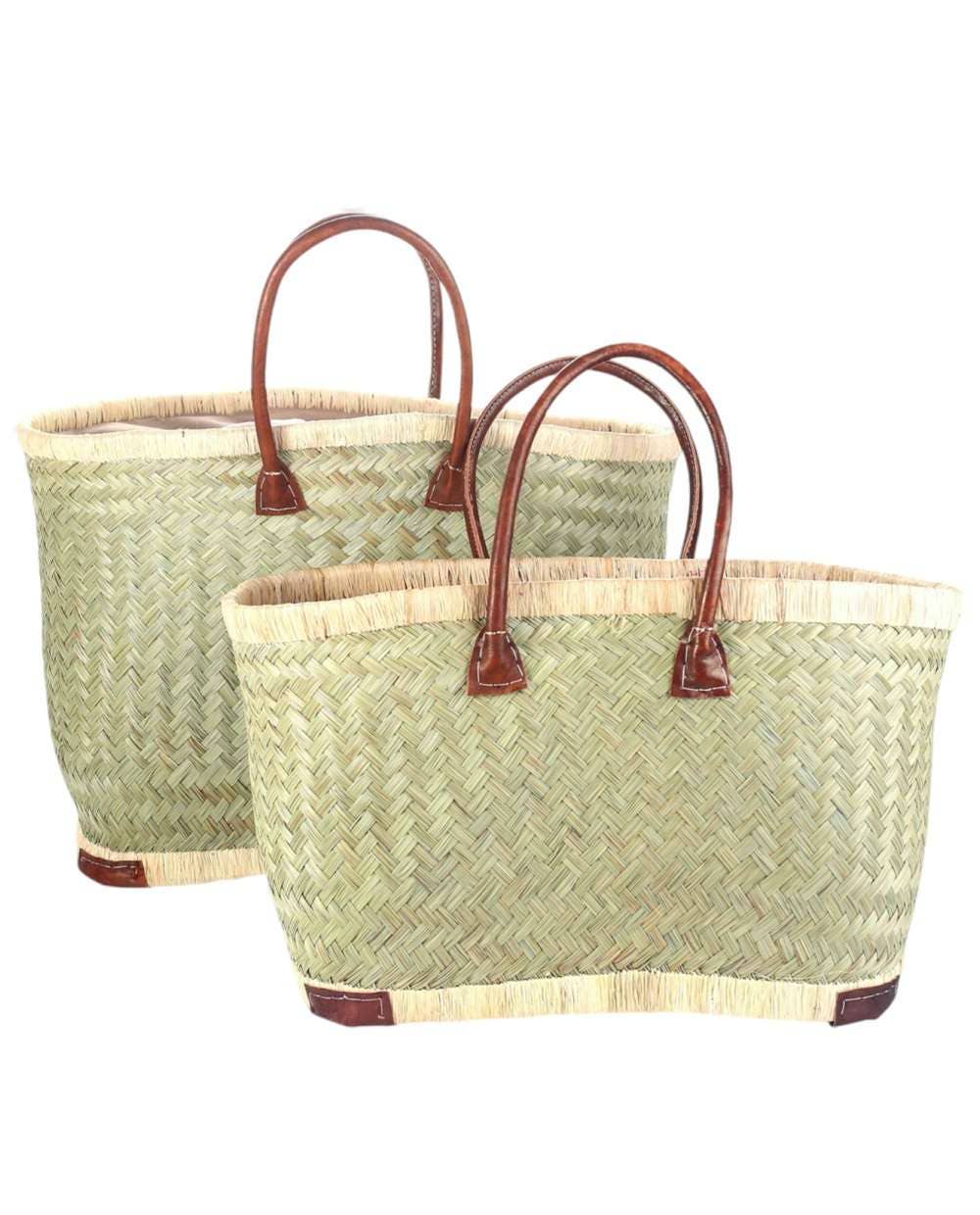 Kbas - Venta al por mayor Bolso con asas - Mujer - JUEGO DOS CAPAZOS ESPARTO, CIERRE SACO, COLOR NATURAL1