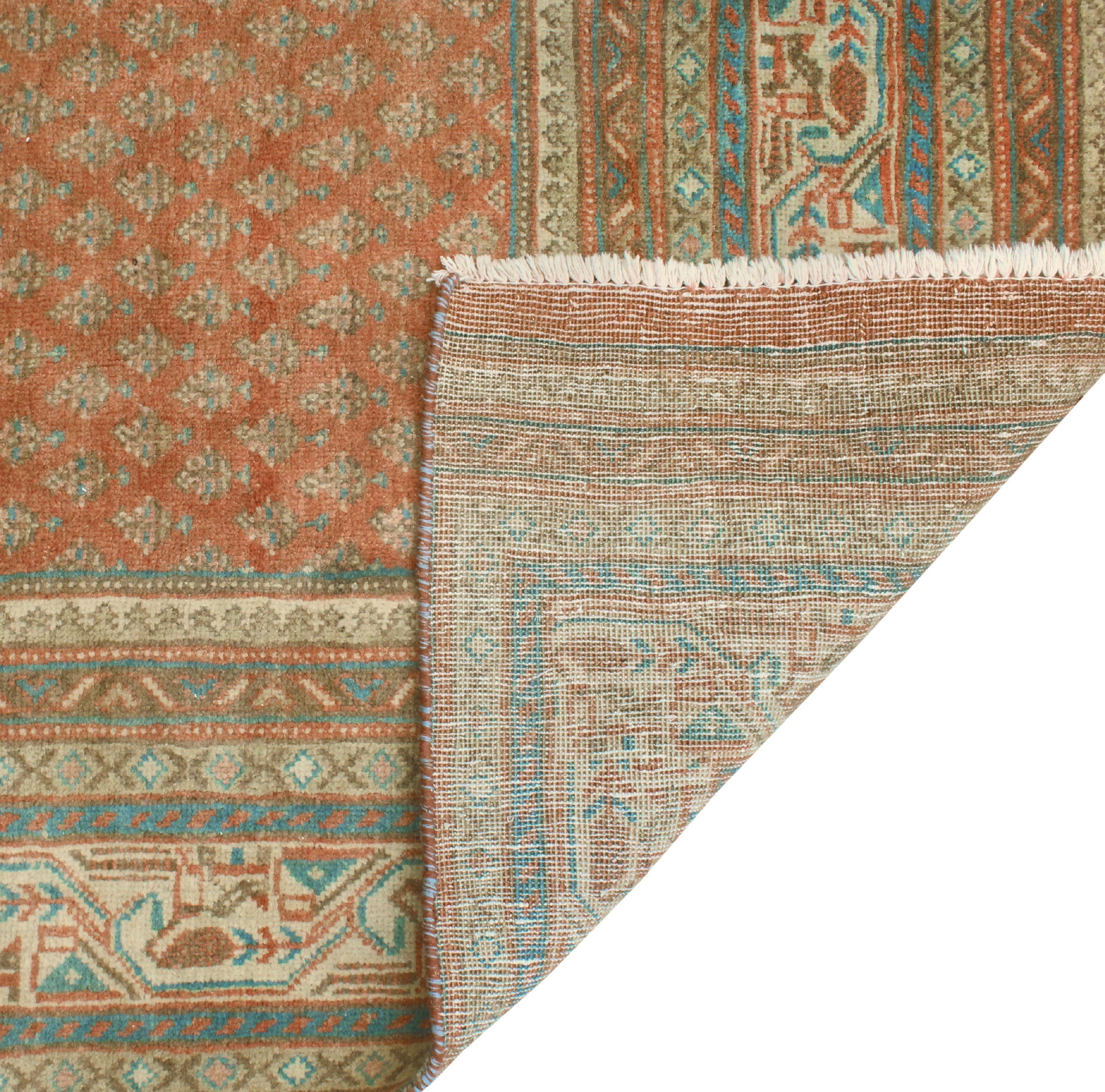 Noori Rug - Wholesale Area Rug - Fine VTG Cartere Rust/Beige Rug, 6'0" x 8'6"3