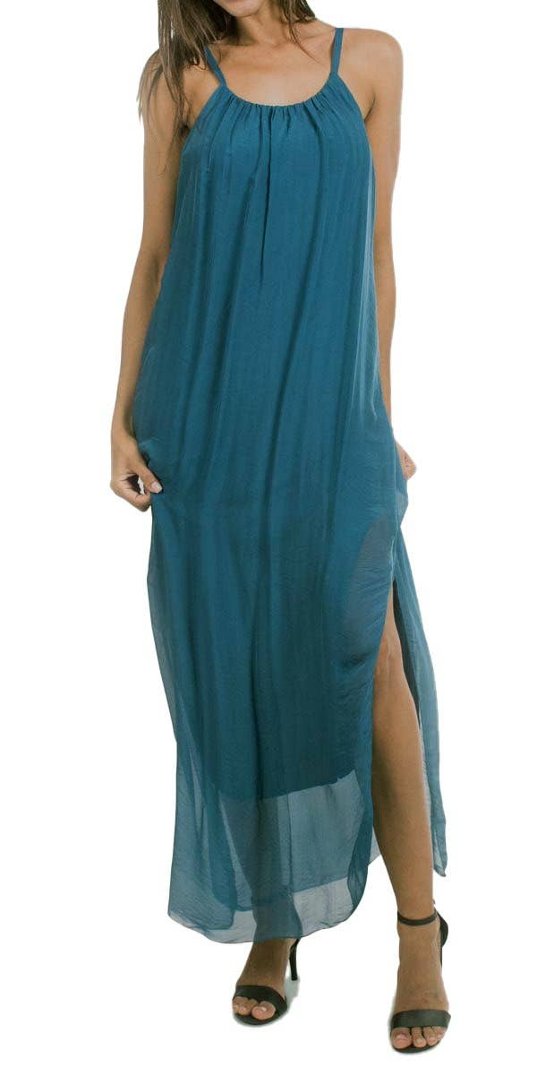 Gigi Moda - Wholesale Dress - Women's - Silk Spaghetti Maxi Dress22