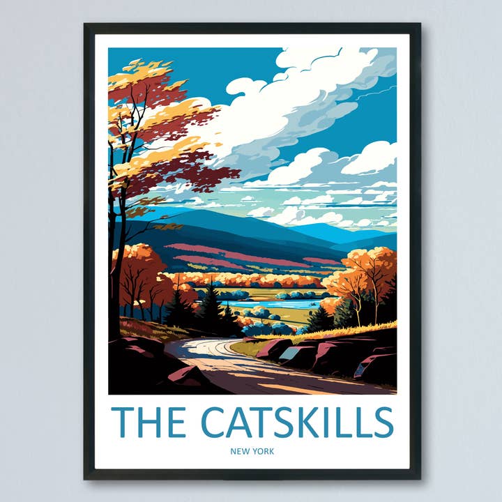 Das Catskills USA Reiseplakat für den Großhandel von TravelzonaArt