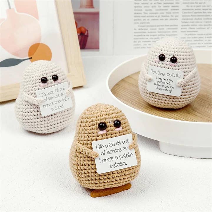 TOMOPOD LLC - Wholesale Stuffed/Plush Toy - Kids & Baby - Handmade Crochet Positive Potato, Cute Amigurumi Potato5
