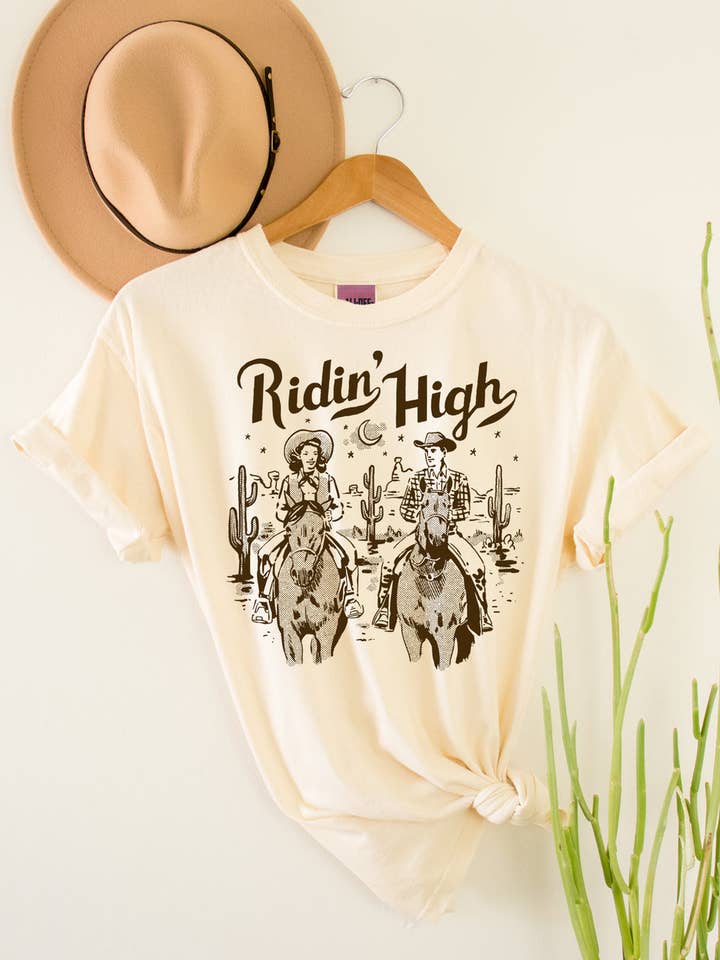 Ridin' High Tee - Vintage White for wholesale by Ali Dee