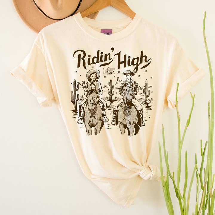 Ridin' High Tee - Vintage White for wholesale by Ali Dee