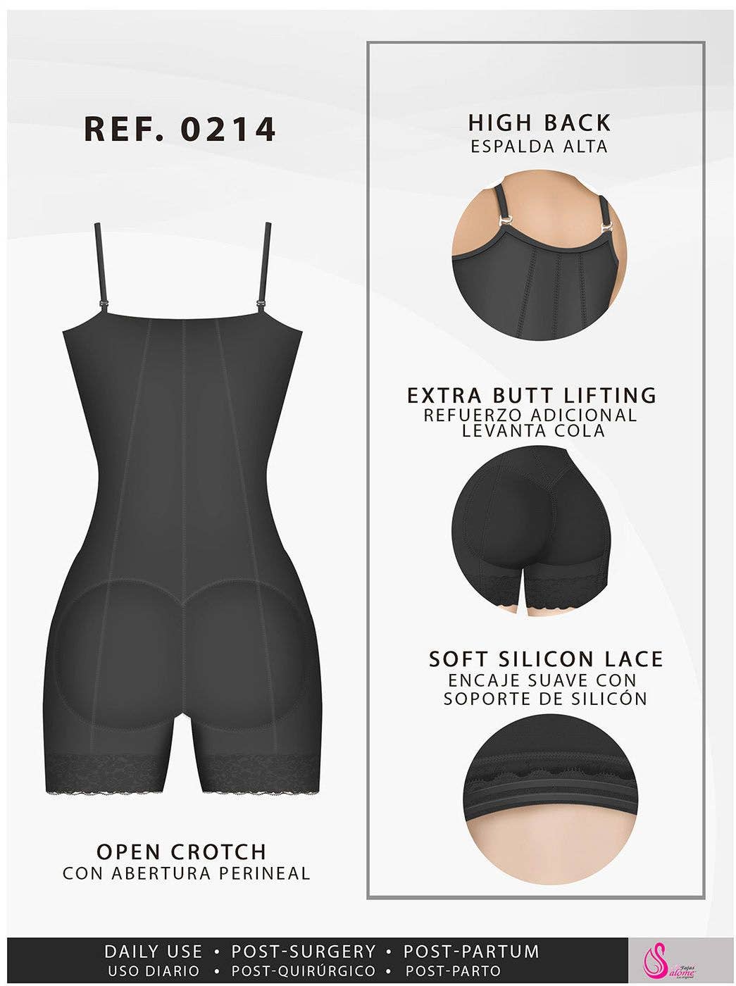 Lingerie Mart - Wholesale Shapewear - Women's - Fajas Salome 0214 | Mid Thigh Strapless Body Shaper7